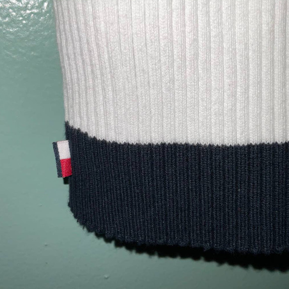 Tommy Hilfiger Women's Cotton Ribbed Sweater Color: Deep Maize Multi SIZE: XL - Picture 7 of 8